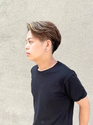 メンズ 慎太朗/パーマ/ボブ /センターパートのヘアスタイル