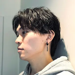 ショート パーマ メンズ スパイキーショート 大人パーマ 丸山のヘアスタイル