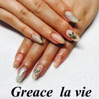 ロング カラー パーマ ヘアアレンジ キッズ ネイル マツエク・マツパ Greace la vie所属・Greace  la vieのネイルデザイン