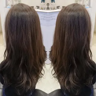 ロング カラー 池田 恵久美のヘアスタイル