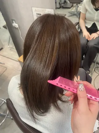 ミディアム 髪質改善＆トリートメント over hair所沢店所属・韓国風/レイヤー/ 𝑵𝒂𝒏𝒂🩶のヘアスタイル