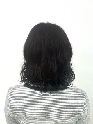 ミディアム カラー 武田 唯来のヘアスタイル