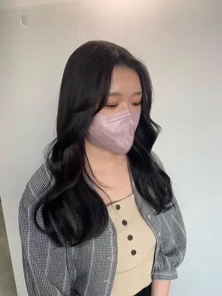 ロング カラー ヘアアレンジ 新宿♥ハッシュカット 暖色カラー♥Unaのヘアスタイル