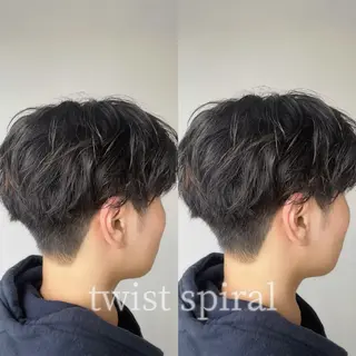 パーマ メンズ 瀬田/透明感カラー/ トレンドヘア/林遼河のヘアスタイル