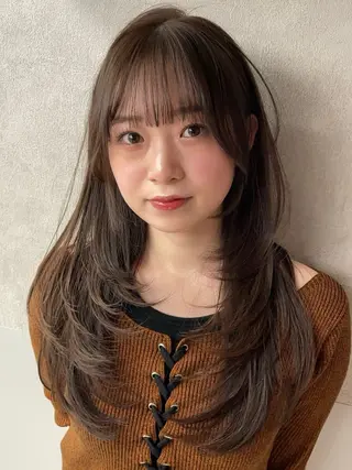 ロング カラー ブリなしWカラー✨️ 髪質改善【タケル】のヘアスタイル