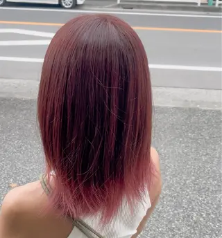 ミディアム 暖色🍒艶カラー✨️ コウセイのヘアスタイル