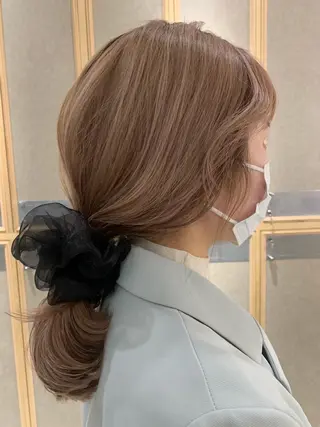 ミディアム カラー ヘアアレンジ ラベンダー/レイヤー スタイル🤎mamiのヘアスタイル