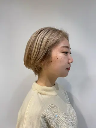ショート 透明感カラー/似合わ せカット/大島実加永のヘアスタイル