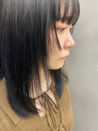 ミディアム カラー あいり 福岡美容師のヘアスタイル
