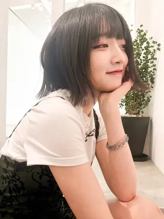 カラー rina似合わせ レイヤー韓国カラーのヘアスタイル