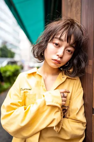 ミディアム カラー パーマ 🉐レイヤー/塩見 弘樹🉐渋谷のヘアスタイル