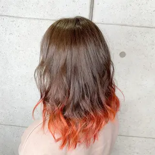 ミディアム カラー 福森 みずきのヘアスタイル