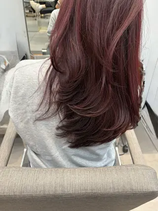 セミロング カラー nok所属・レイヤー/ベージュ/ どますず🌺のヘアスタイル