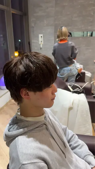 ショート カラー メンズ メンズ特化/ センターパート/八谷のヘアスタイル