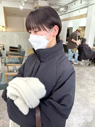 ショート カラー パーマ/透明感カラー /ボブ/吉田一生のヘアスタイル