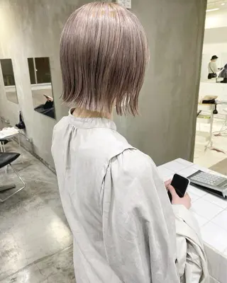 ショート カラー ヘアアレンジ ササキカズマ〻透明感 〻色落ち〻赤み消しのヘアスタイル