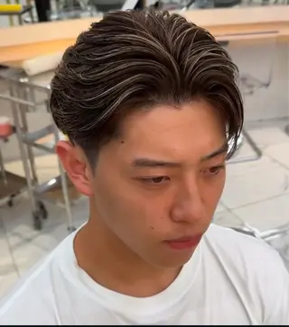 カラー メンズ 白髪ぼかし/白髪 メッシュ/ゆうとのヘアスタイル