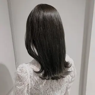 セミロング カラー 𓏸レイヤー髪質改善 透けカラーカノン🫧のヘアスタイル