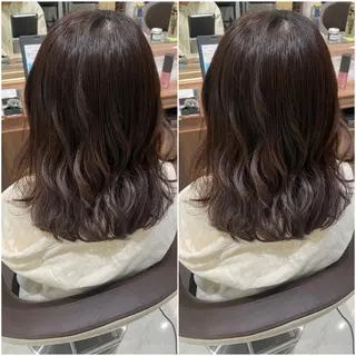 ミディアム 全席個室　暖色カラー Zina松園優香🌸のヘアスタイル