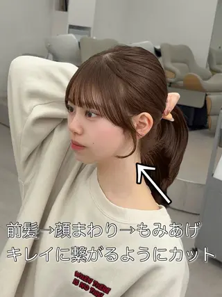 ロング カラー 韓国ヘア/レイヤー/ 顔まわり足立遥奈のヘアスタイル