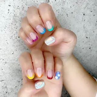 ミディアム カラー パーマ ヘアアレンジ メンズ キッズ ネイル マツエク・マツパ Salon Ｋのネイルデザイン