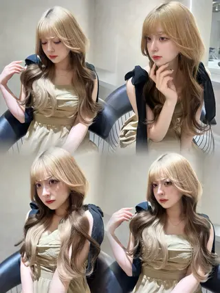 ロング カラー メンズセンターパート 🇰🇷wakanaのヘアスタイル