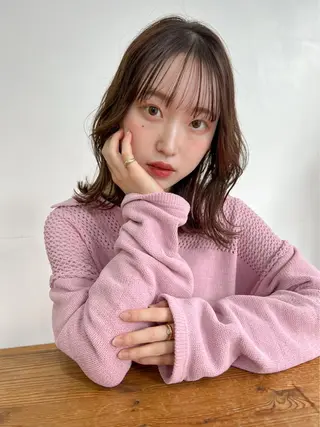 ミディアム テトネ タカシのヘアスタイル