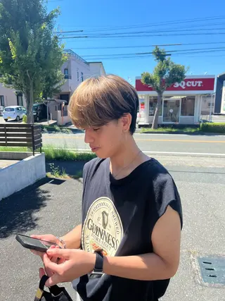 ショート カラー パーマ メンズ ちひろ /似合わせカラーのヘアスタイル