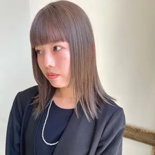 セミロング カラー ショート/ブリーチ mizuki🐋のヘアスタイル