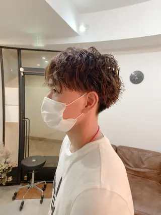 ショート パーマ メンズ dekujin【ジェクイン】所属・角戸 りおのヘアスタイル