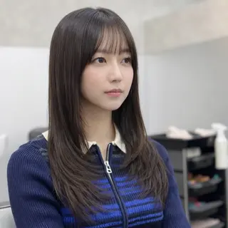 セミロング ✨レイヤーカット✨ 顔まわり✂️鎌倉楓麻のヘアスタイル