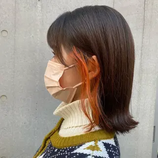 ミディアム カラー 🪭risa 暖色/レイヤー🪭のヘアスタイル
