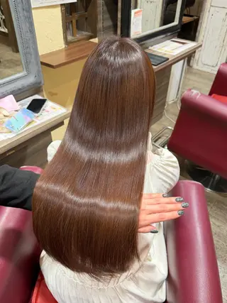 ロング 一宮　　透明感カラー 髪質改善　ヘッドスパのヘアスタイル