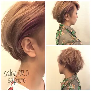 ショート カラー 平川 友希子のヘアスタイル