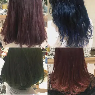 ミディアム カラー 荒木 依莉亜のヘアスタイル