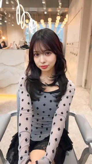 セミロング カラー 新宿/髪質改善/ボブ 韓国レイヤー大重聖斗のヘアスタイル