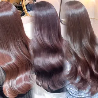 セミロング Loom.by Sea【新宿】所属・暖色カラー/新宿/韓 国風レイヤー鮫島志穂のヘアスタイル