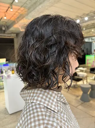 ミディアム パーマ ANY/須田 麻人/ハードパーマのヘアスタイル