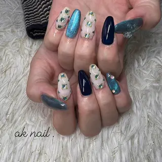 ロング ネイル ak nail .のネイルデザイン