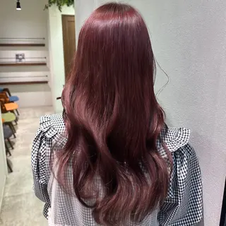 ロング RIKO/暖色カラー /縮毛矯正/ミニボブのヘアスタイル