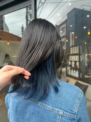 セミロング カラー いまじゅく あおいのヘアスタイル