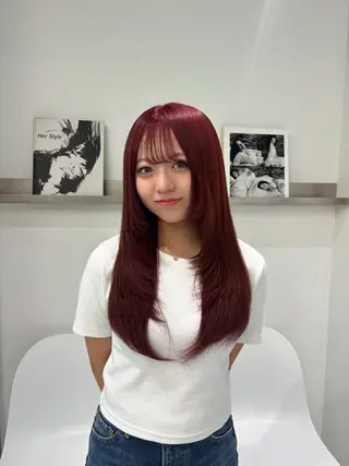 セミロング カラー ハイトーン/ miyu🧚🏻のヘアスタイル