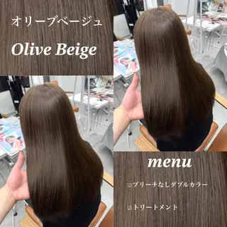 ロング カラー ヘアアレンジ ブリーチなしカラー /ベージュ/安形翔のヘアスタイル