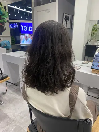 セミロング カラー パーマ ヘアアレンジ レイヤー/メンズ🥑 マエダアズミ🥑のヘアスタイル