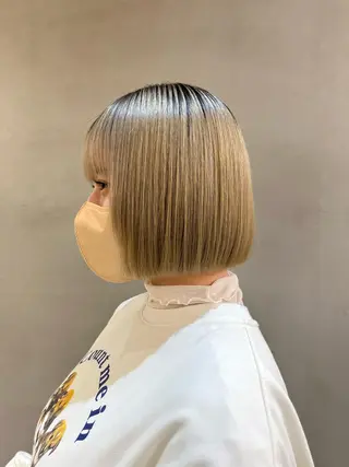 ミディアム 🩵縮毛矯正/ブリー チ/髪質改善/いつかのヘアスタイル