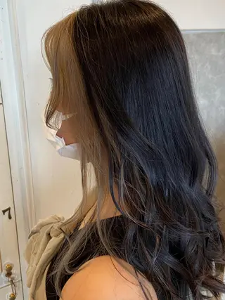 ロング カラー aini上本町 吉元直明のヘアスタイル