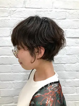 ショート カラー パーマ ショートヘア相談所✨ 澤里大のヘアスタイル