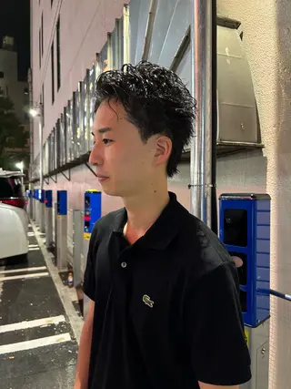 ショート ヘアアレンジ メンズ SALOWIN 神宮前５丁目店所属・メンズ/特殊ヘア パーマ🕷️小夏貴也のヘアスタイル