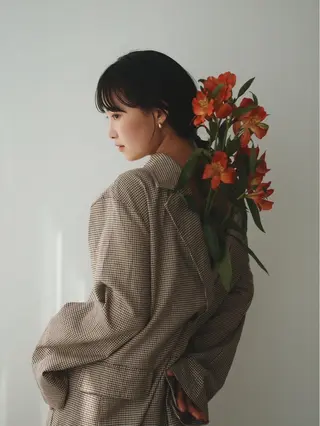 ロング 吉田 宙生のヘアスタイル