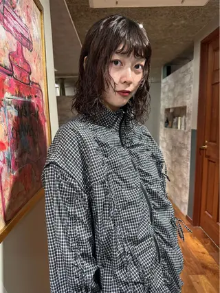 ミディアム カラー パーマ mai / linoah˚✧のヘアスタイル